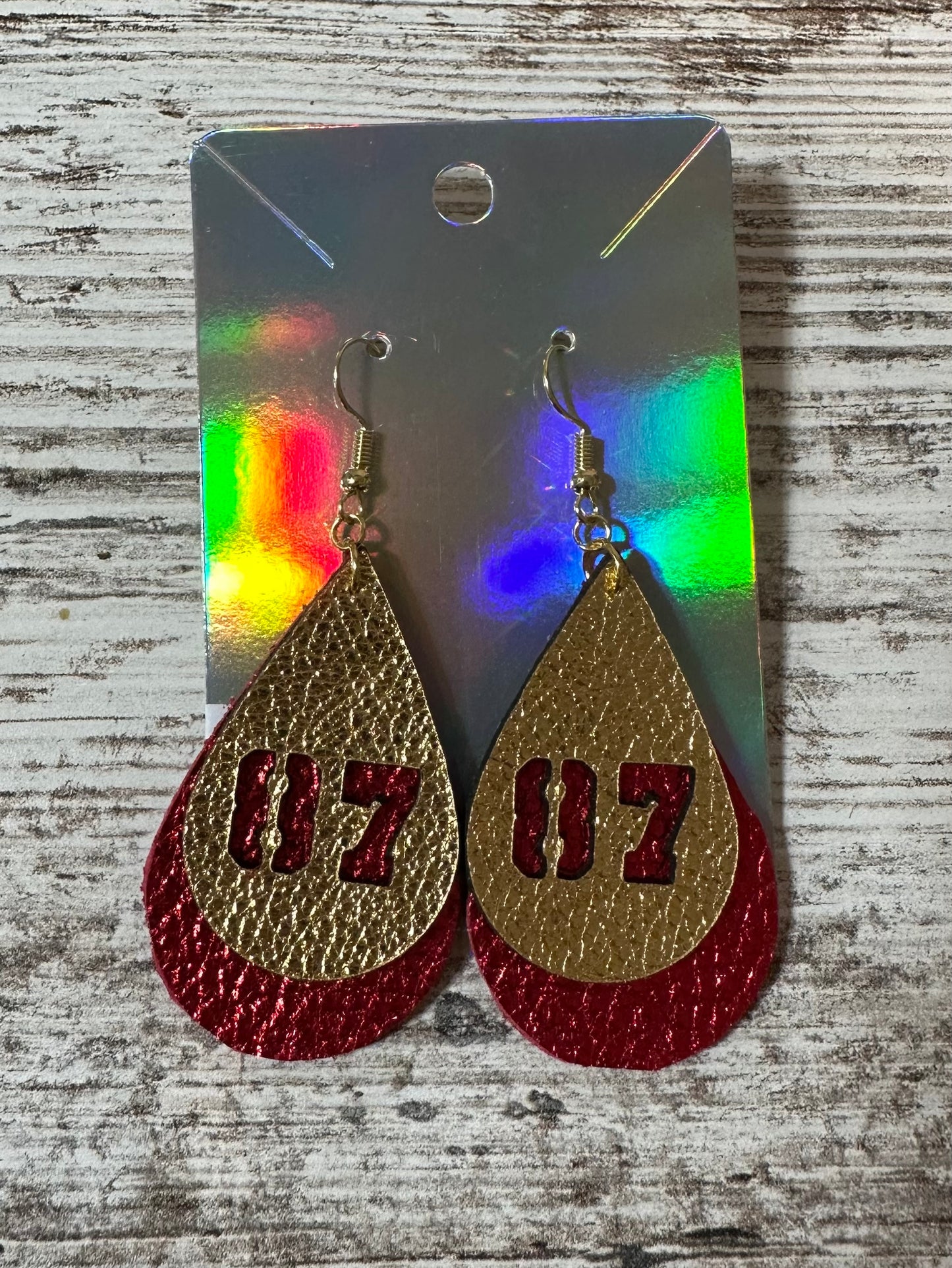 Kansas City Sports Leather Earrings