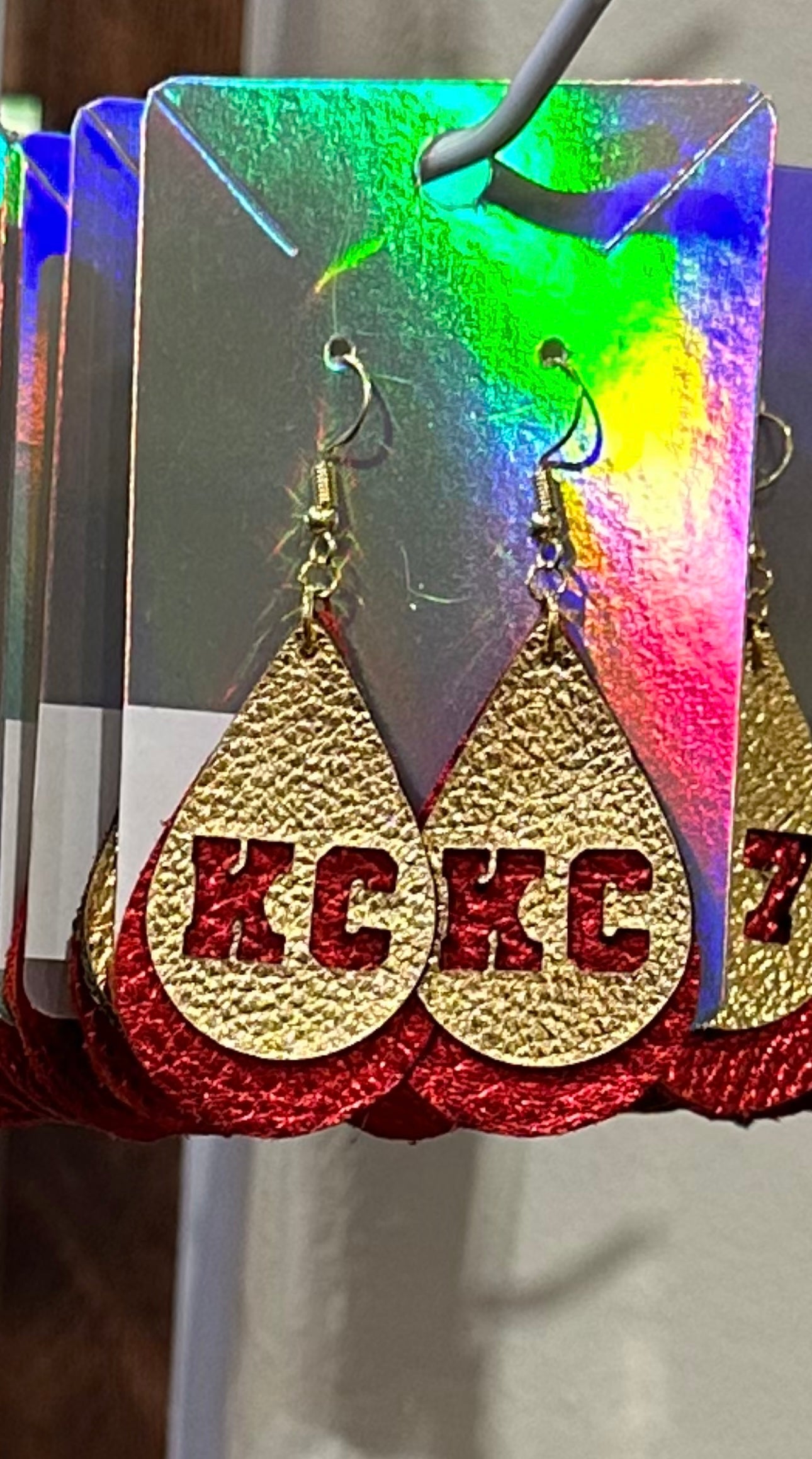 Kansas City Sports Leather Earrings