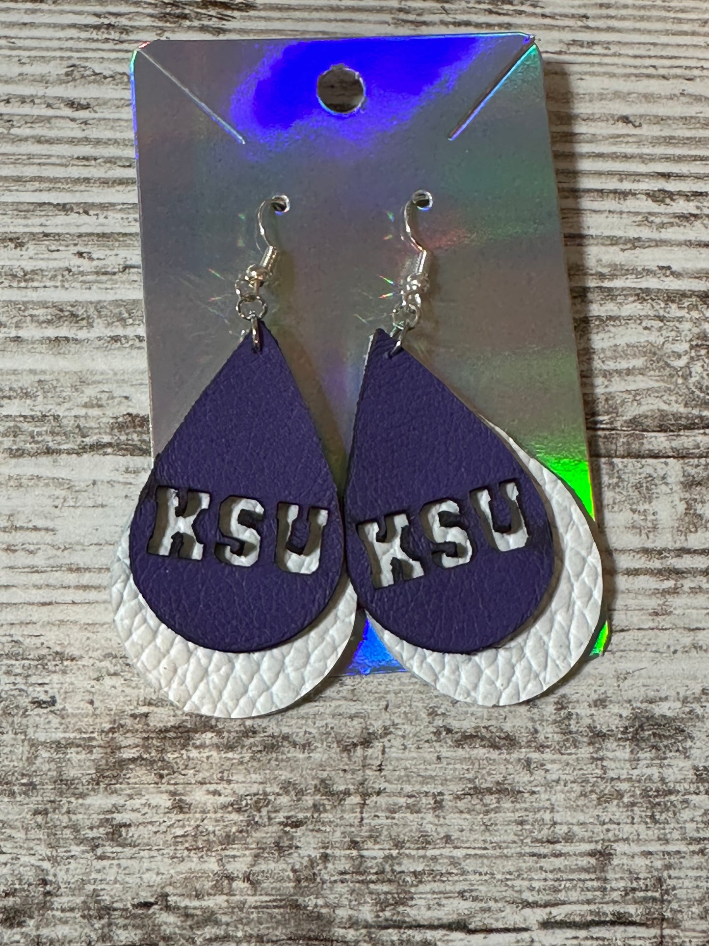 Kansas City Sports Leather Earrings