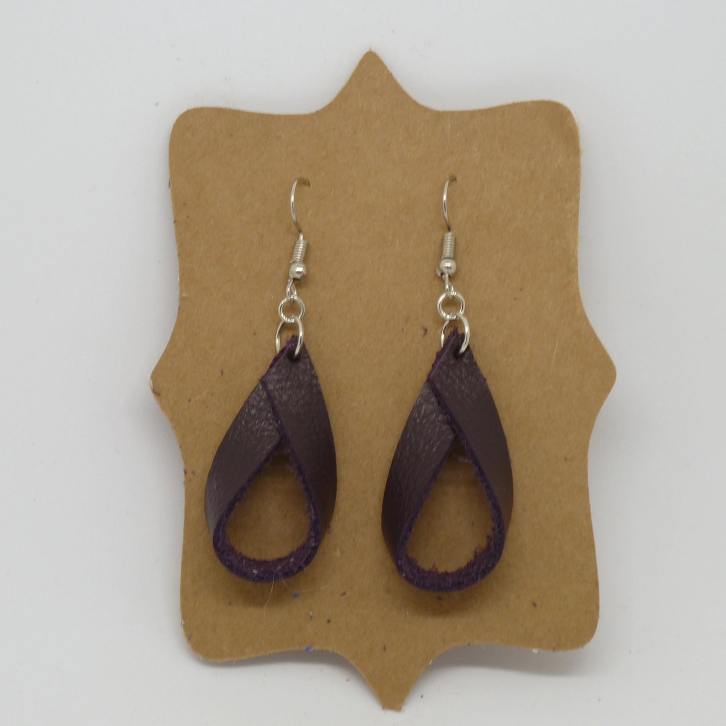 Ribbon Leather Earrings